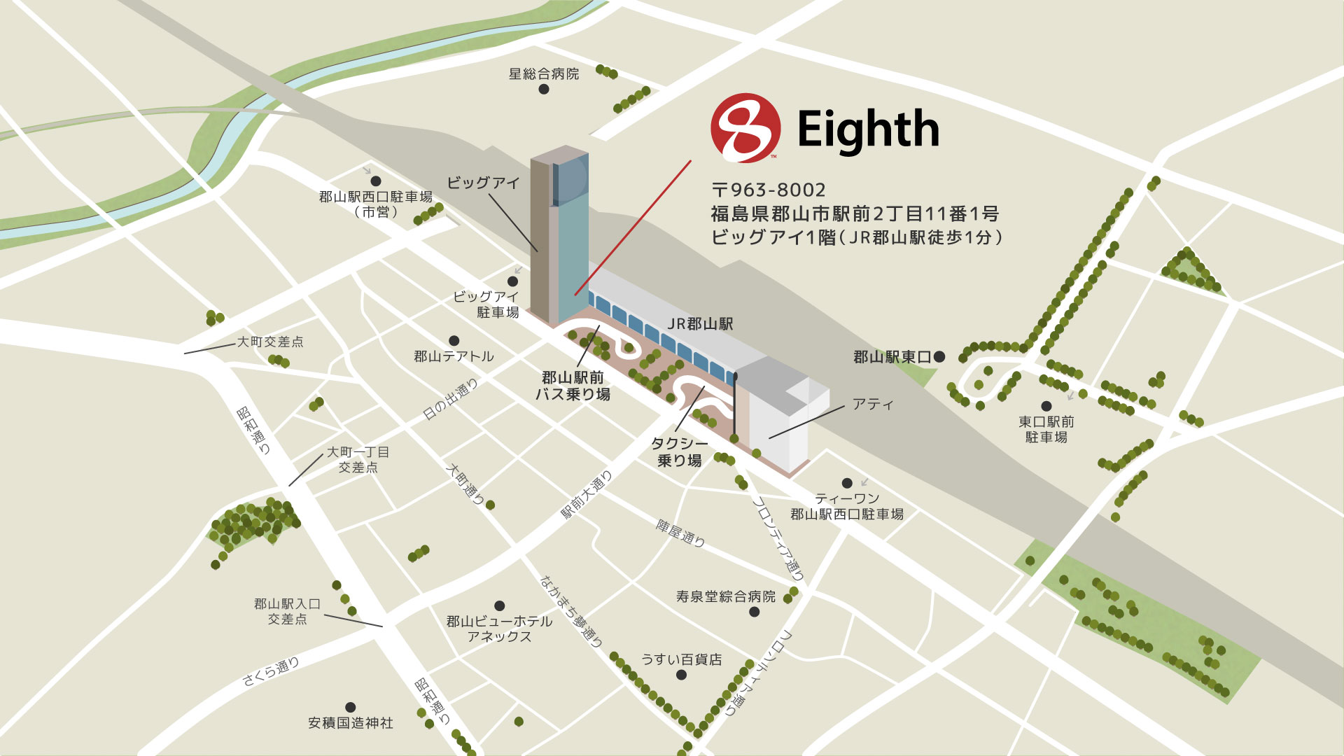 Eighth Inc. (エイス)への地図